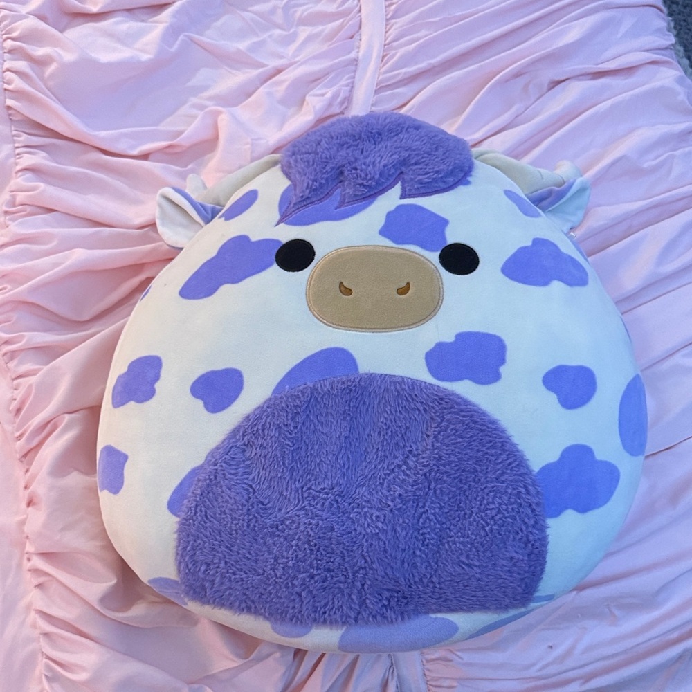 Purple and White Cow Squishmallow